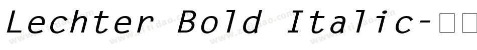 Lechter Bold Italic字体转换